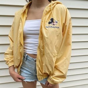vintage yellow disney windbreaker